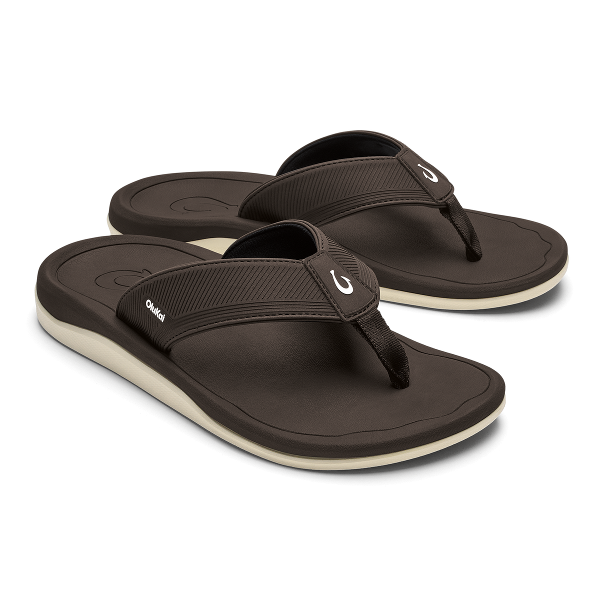 Ahi Kai Men's Beach Sandals - Dark Java / Dark Java