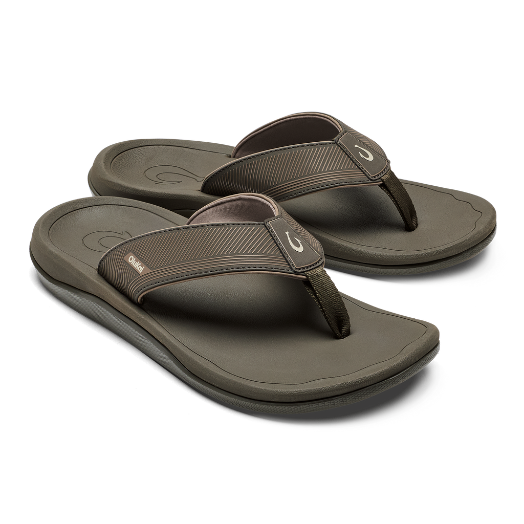 Ahi Kai Men's Beach Sandals - Brown Koa / Brown Koa