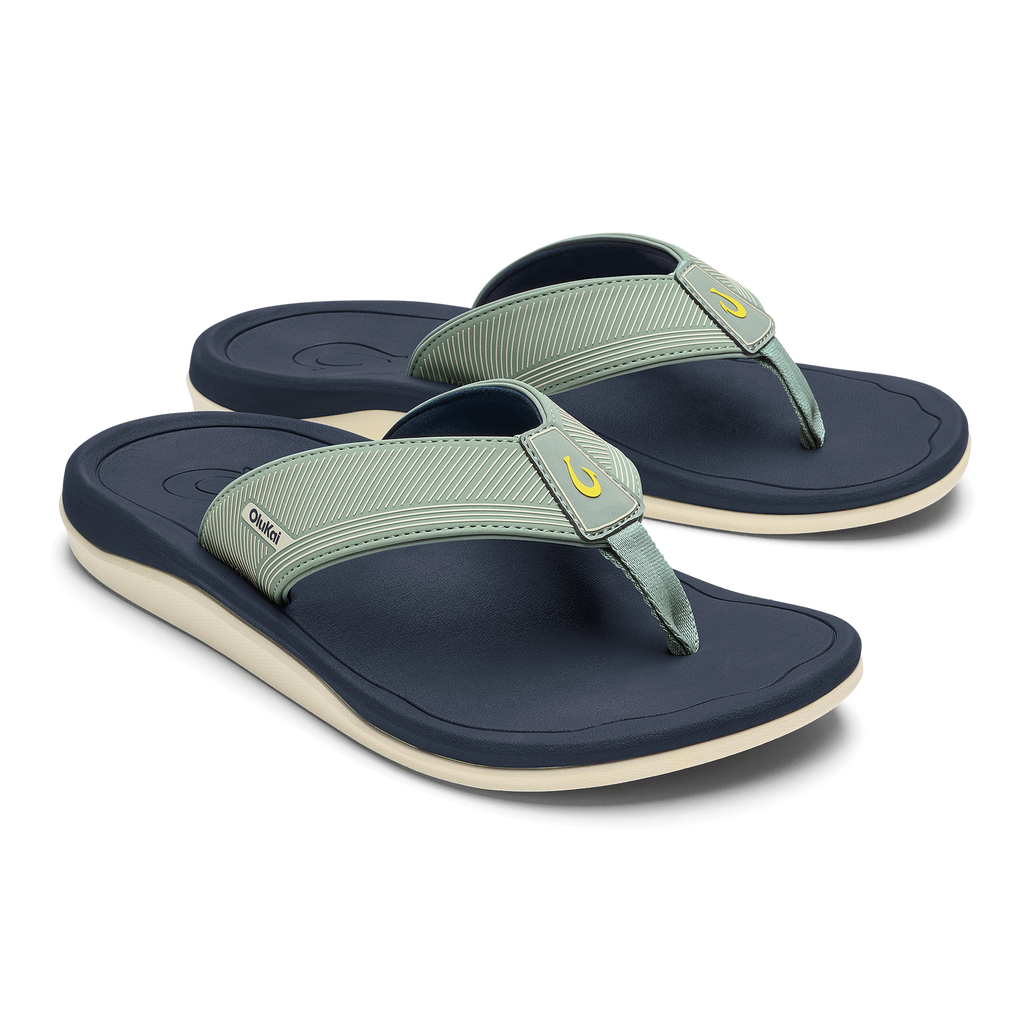 Ahi Kai Men's Beach Sandals - Seagreen / Trench Blue