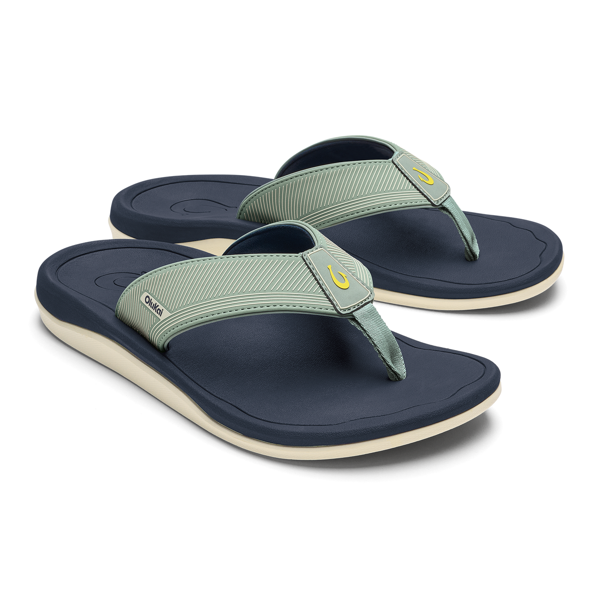 Ahi Kai Men's Beach Sandals - Seagreen / Trench Blue