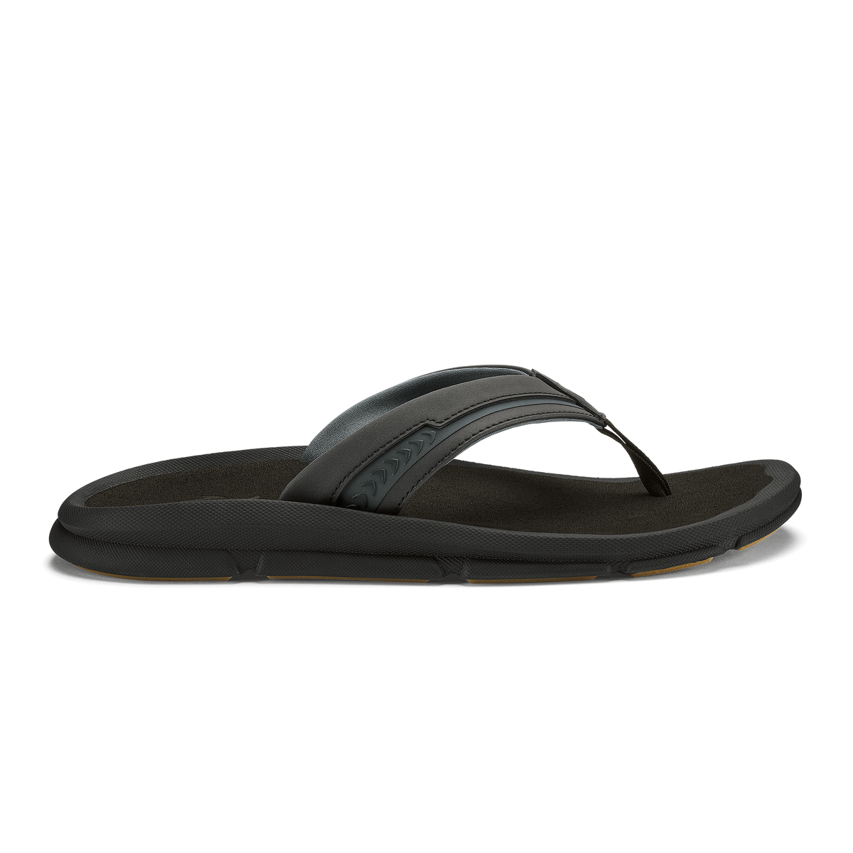 Akeu Men's Beach Sandals - Black / Black