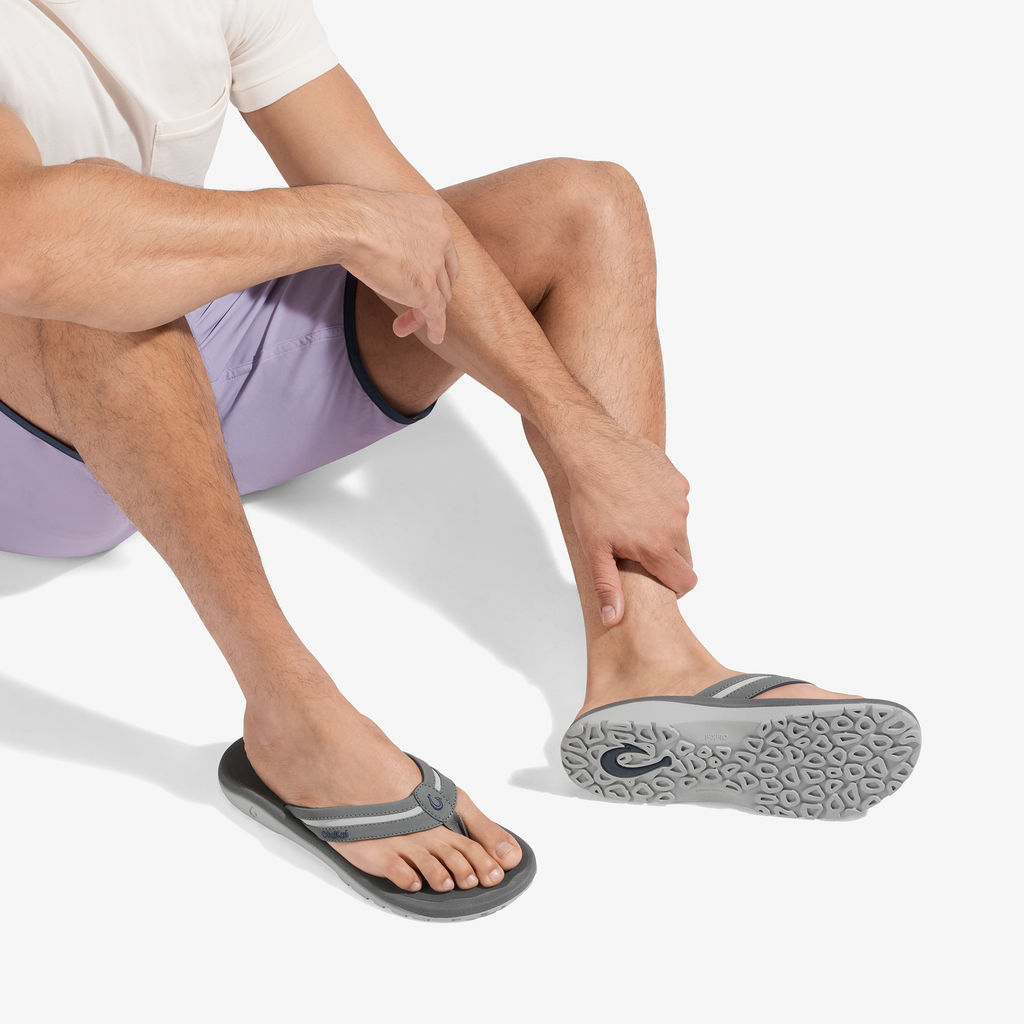 Ohana Palua Men's Beach Sandals - Cloud Grey / Rock
