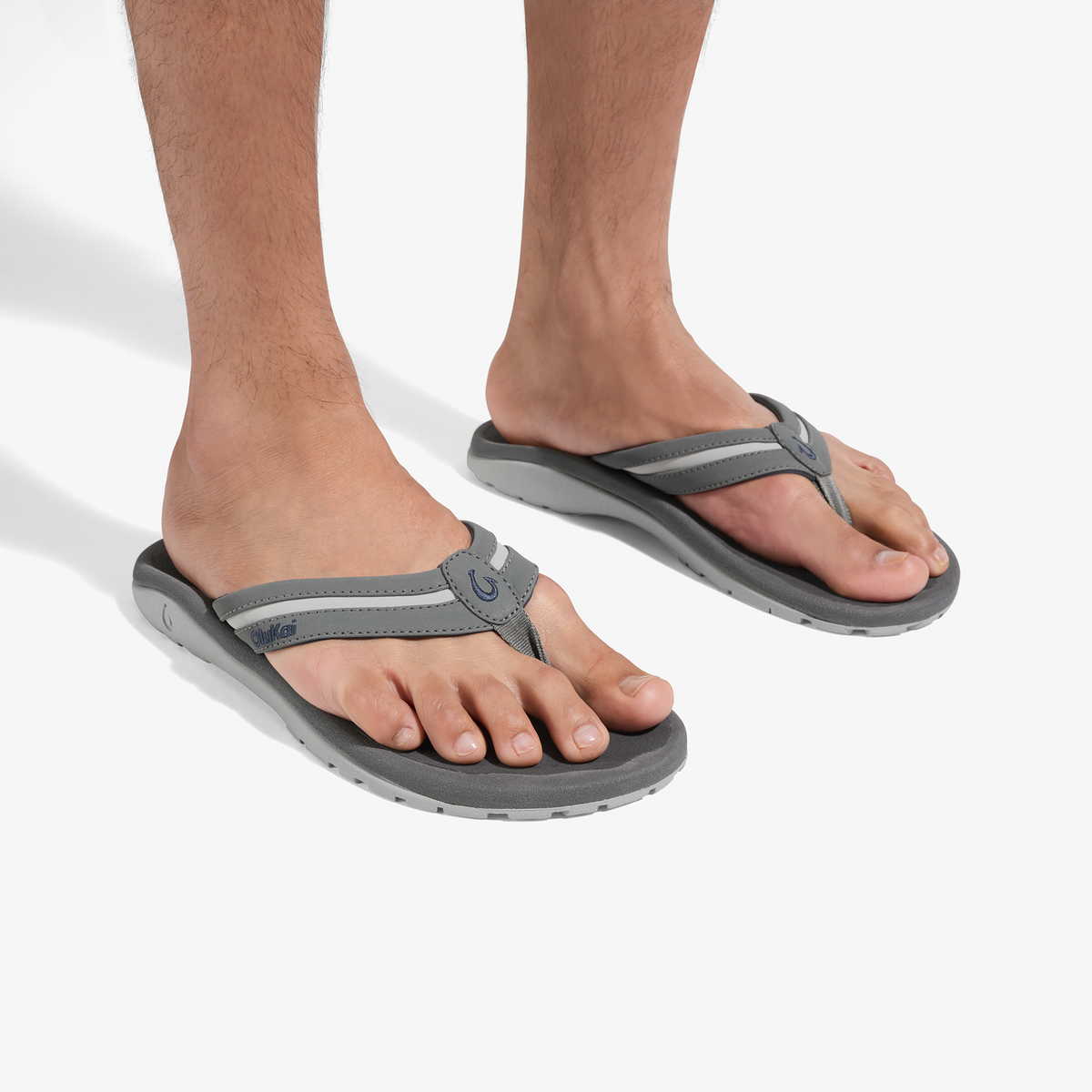 Ohana Palua Men's Beach Sandals - Cloud Grey / Rock