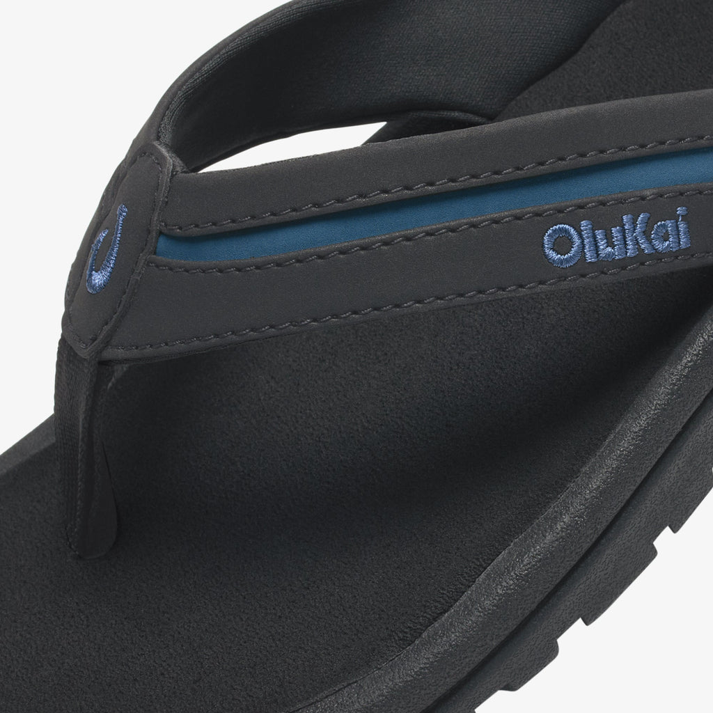 Ohana Palua Men's Beach Sandals - Black / Slate Blue