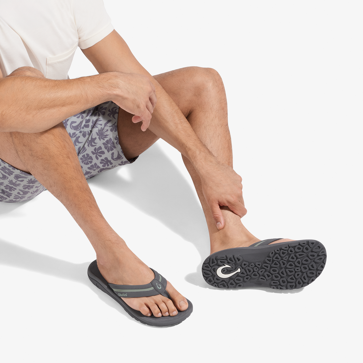 Ohana Palua Men's Beach Sandals - Tradewind Grey / Seagreen