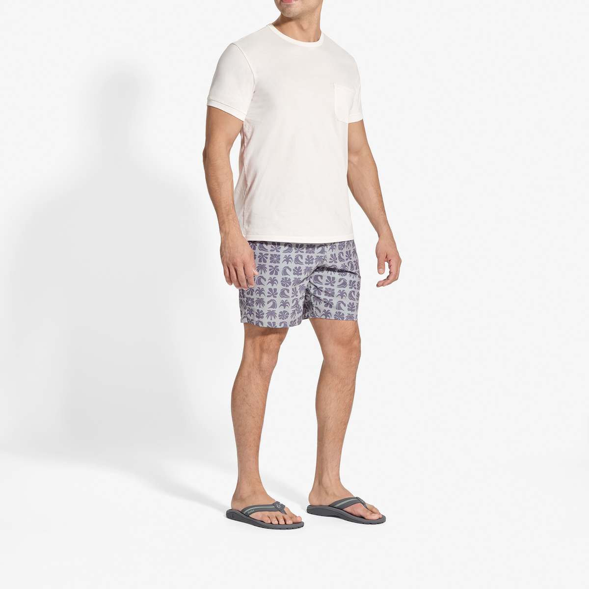 Ohana Palua Men's Beach Sandals - Tradewind Grey / Seagreen