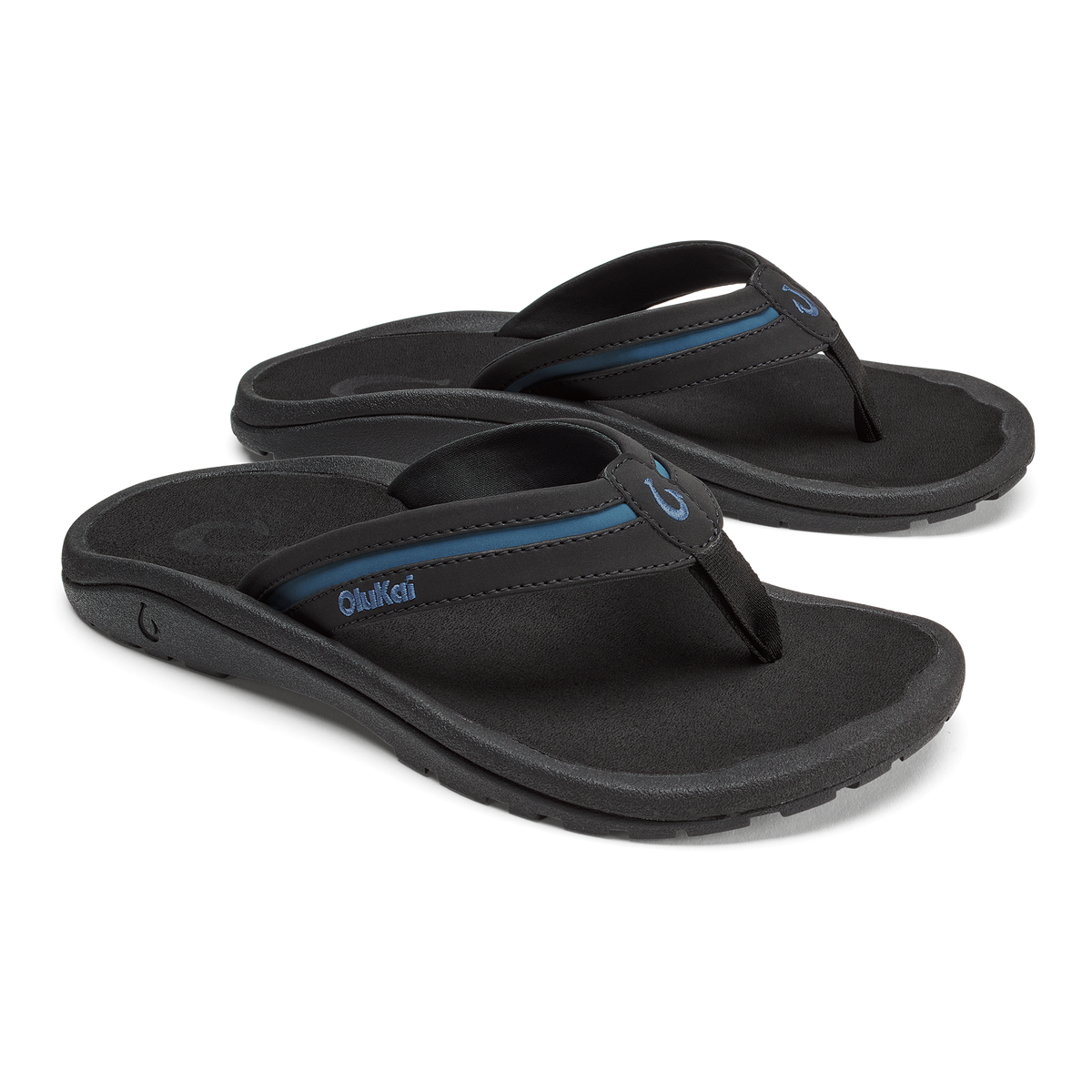 Ohana Palua Men's Beach Sandals - Black / Slate Blue