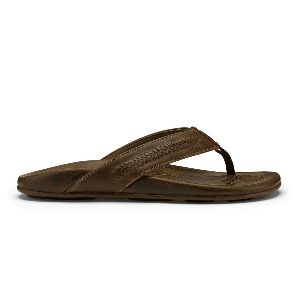 Mea Ola Mano Men's Leather Sandals - Mustang / Tan