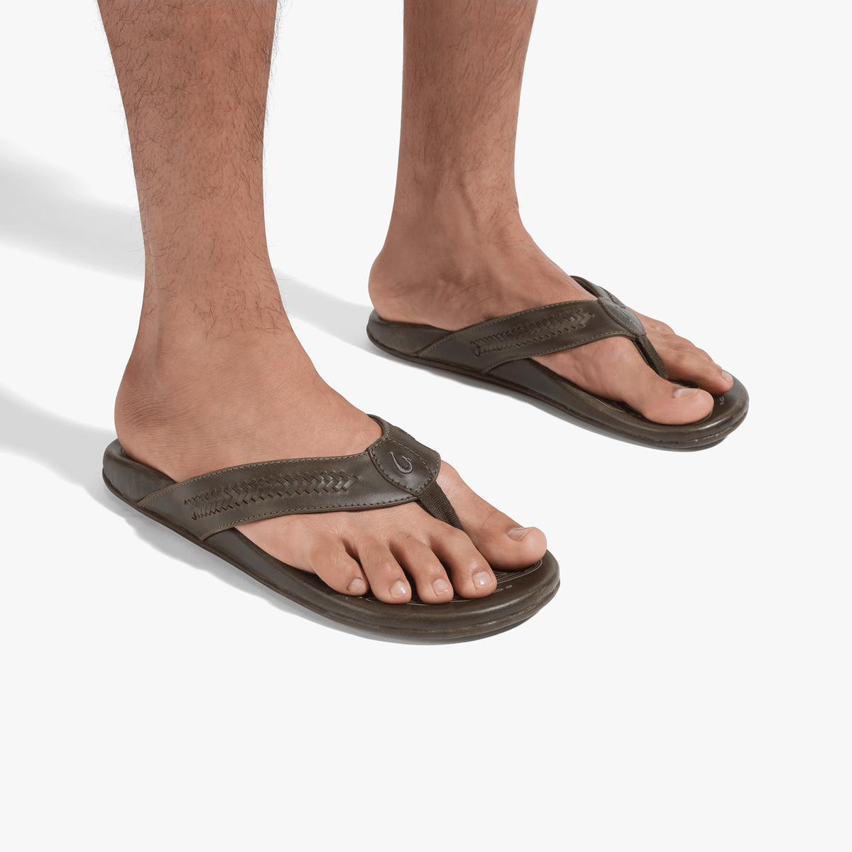 Mea Ola Mano Men's Leather Sandals - Mustang / Tan
