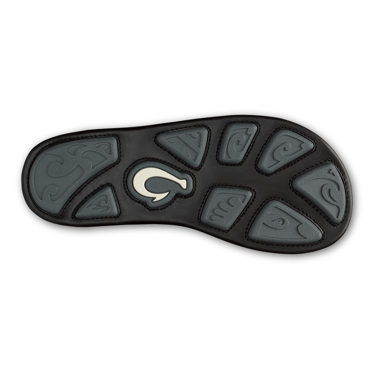 Mea Ola Mano Men's Leather Sandals - Black / Dk Shadow