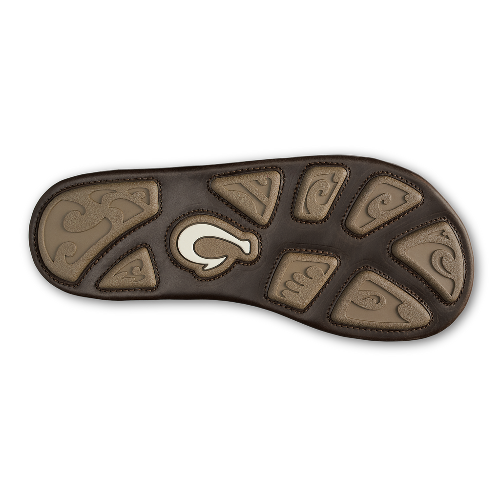 Mea Ola Mano Men's Leather Sandals - Dk Java / Mustang