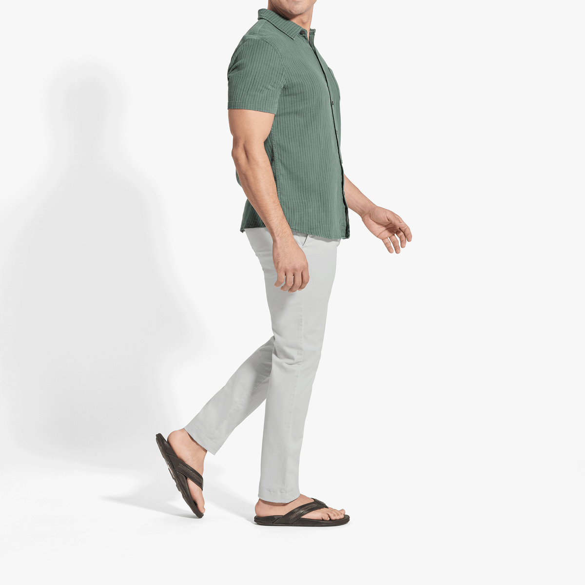 Mea Ola Mano Men's Leather Sandals - Dk Java / Mustang