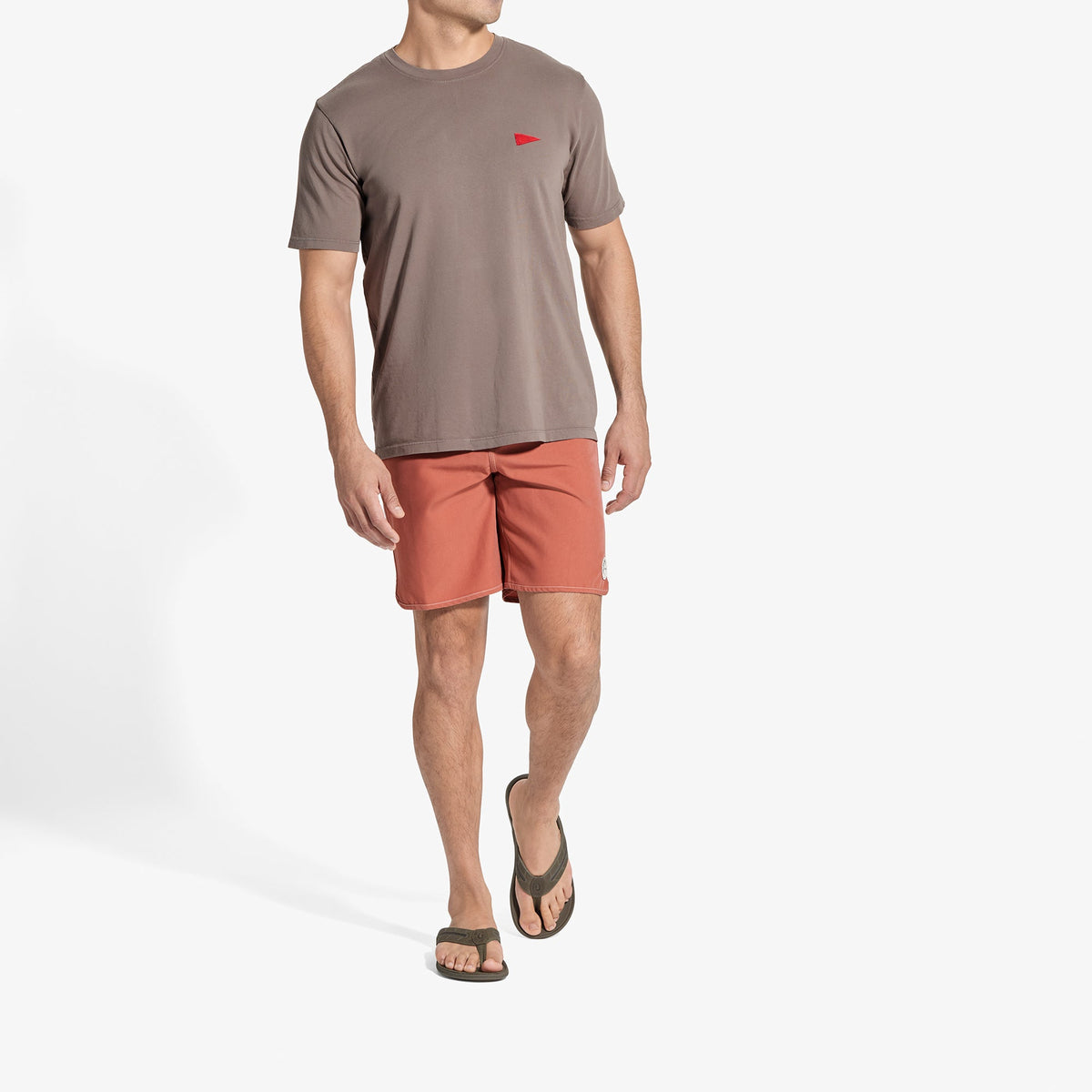 Tuahine Palm Men's Beach Sandals - Mustang / Mustang