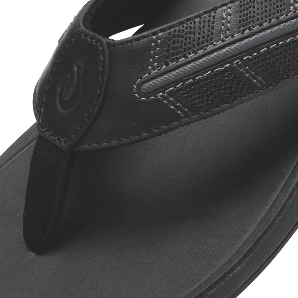 Tuahine Palm Men's Beach Sandals - Lava Rock / Dk Shadow