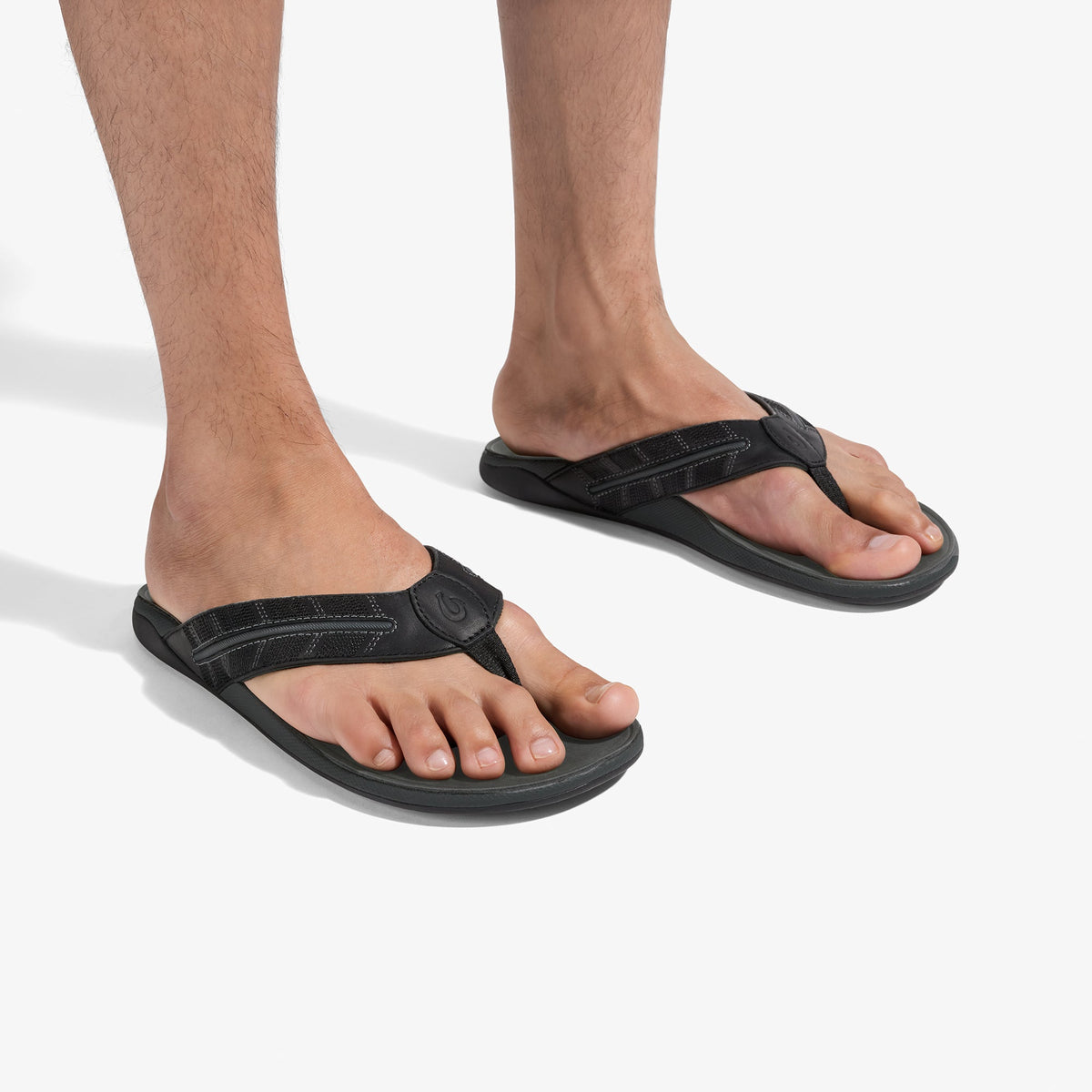 Tuahine Palm Men's Beach Sandals - Lava Rock / Dk Shadow