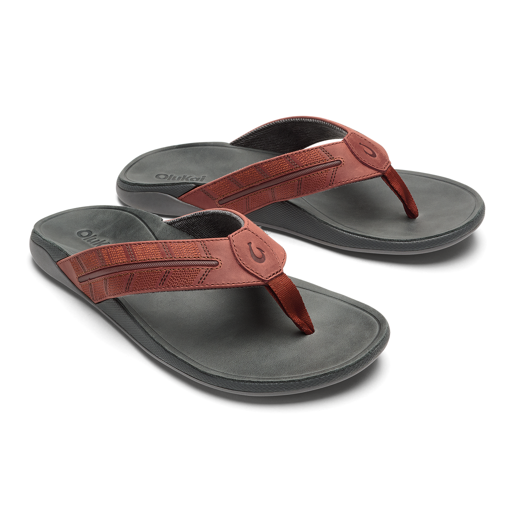 Tuahine Palm Men's Beach Sandals - Canoe / Rock