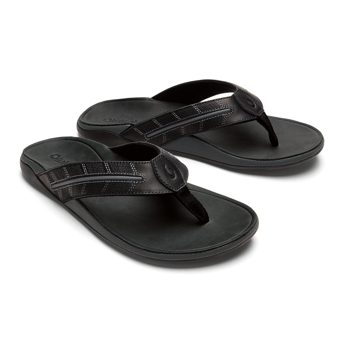 Tuahine Palm Men's Beach Sandals - Lava Rock / Dk Shadow