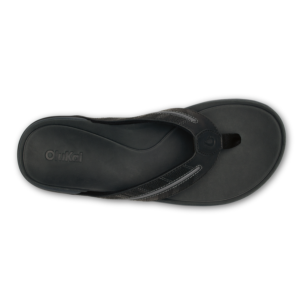 Tuahine Palm Men's Beach Sandals - Lava Rock / Dk Shadow