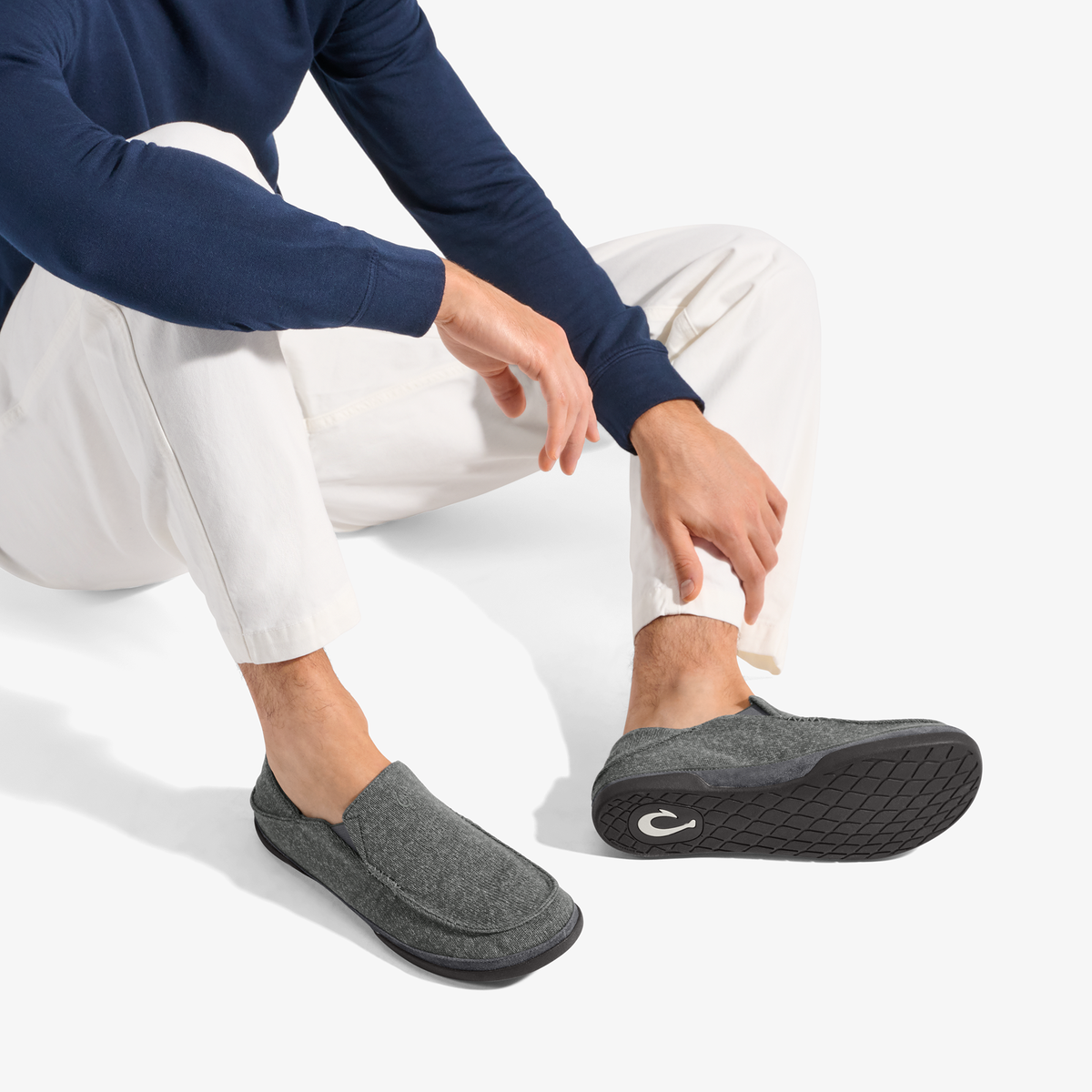 Moloa Hulu Men's Slippers - Dark Shadow