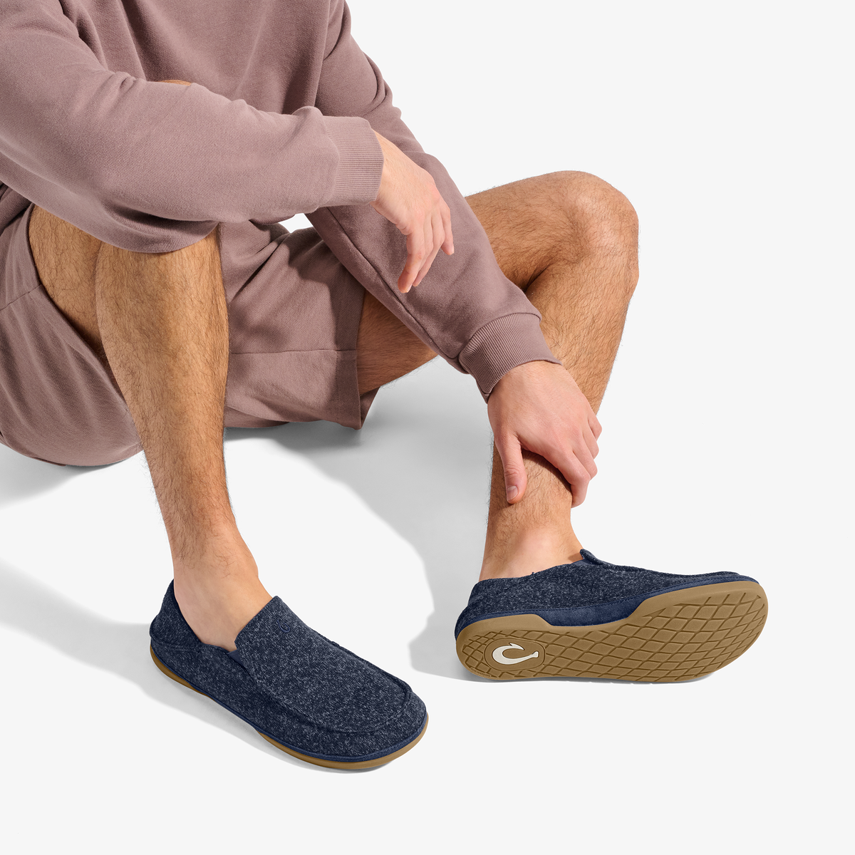 Moloa Hulu Men's Slippers - Trench Blue