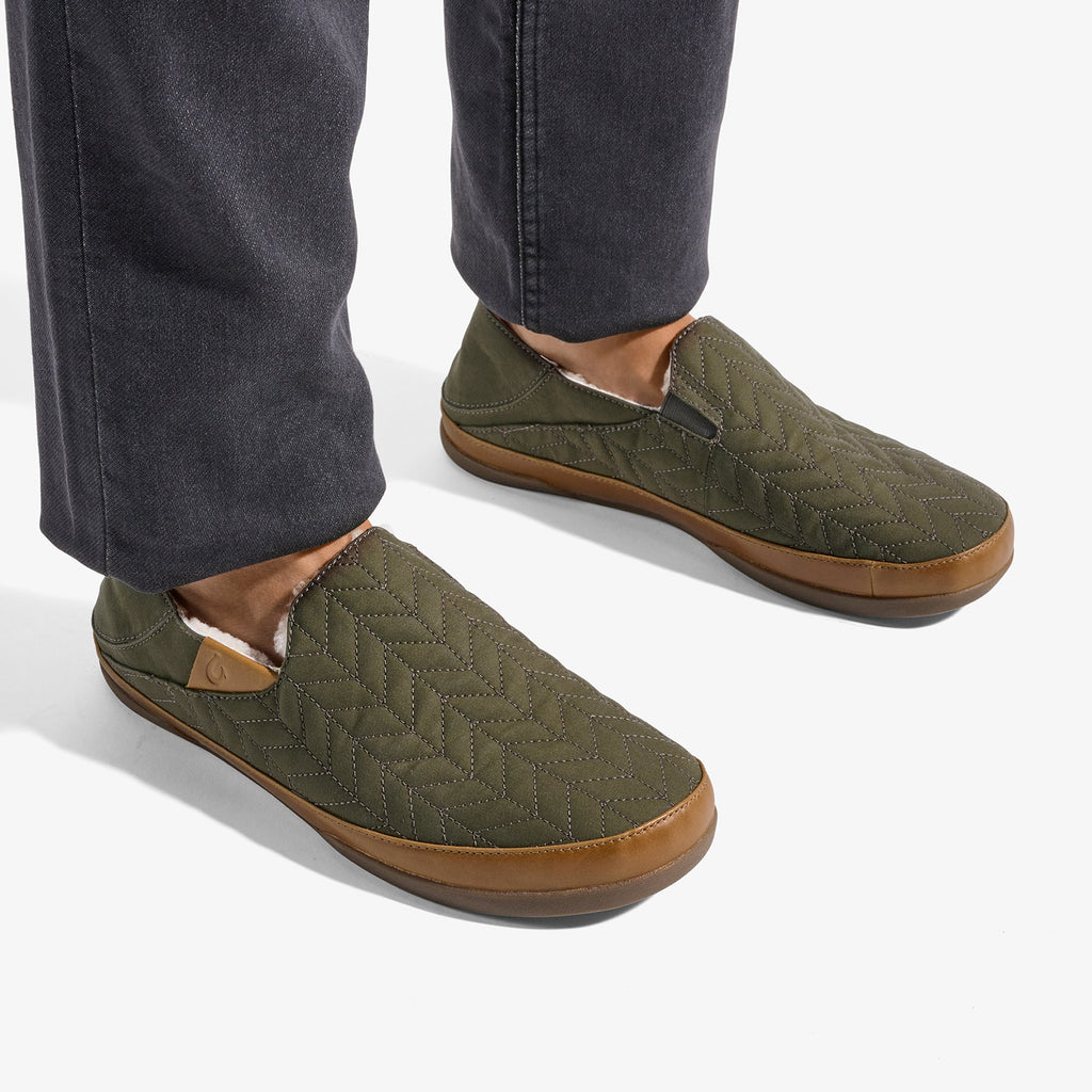 Hanohano Men's Waxed Canvas Slippers - Husk