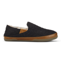 Hanohano Men's Waxed Canvas Slippers - Black / Black