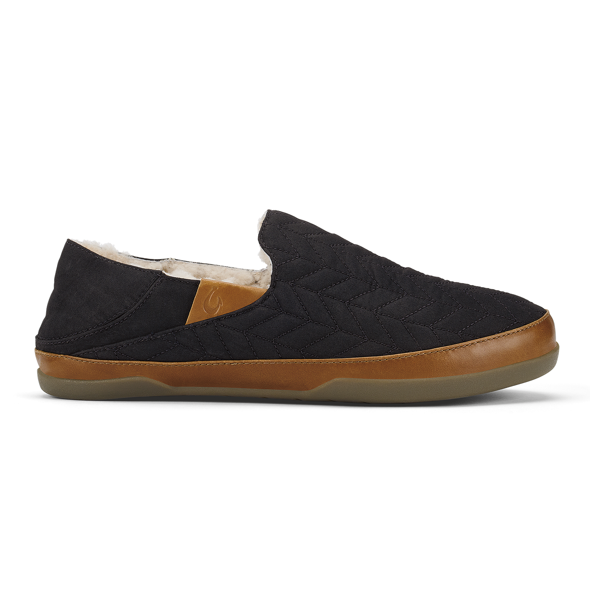 Hanohano Men's Waxed Canvas Slippers - Black / Black