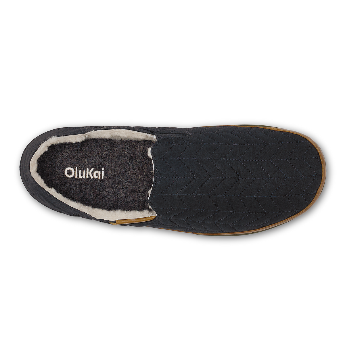 Hanohano Men's Waxed Canvas Slippers - Black / Black