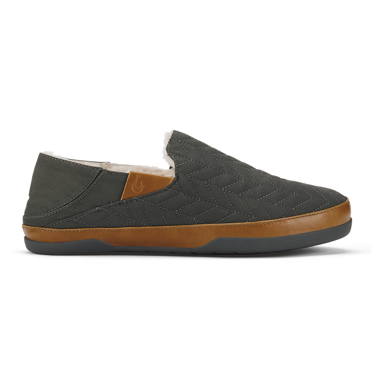 Hanohano Men's Waxed Canvas Slippers - Dark Shadow