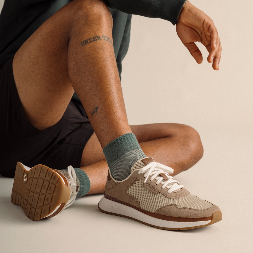 Koke Men's Sneakers - Ecru / Taupe Grey
