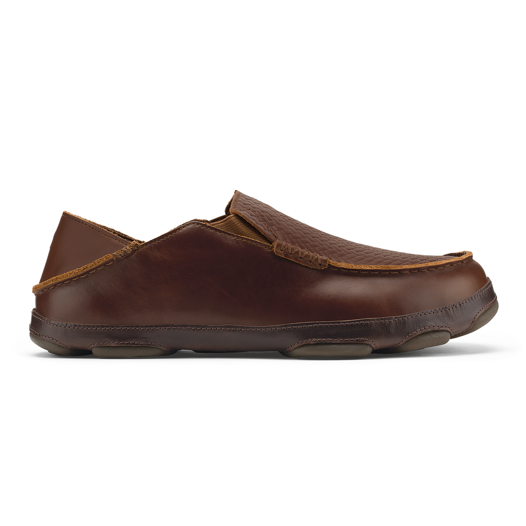 Moloa Lauhala Men's Slip-On Shoes - Toffee / Dk Java