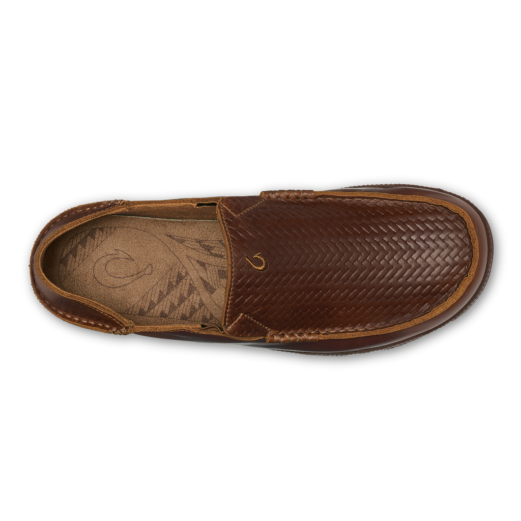 Moloa Lauhala Men's Slip-On Shoes - Toffee / Dk Java