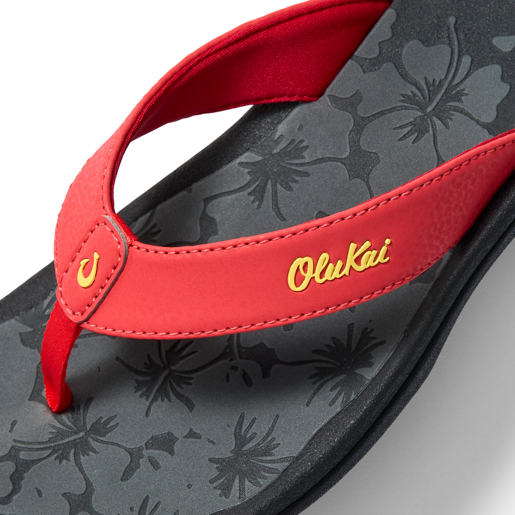 Ohana Women's Beach Sandals - Red Acacia / Script