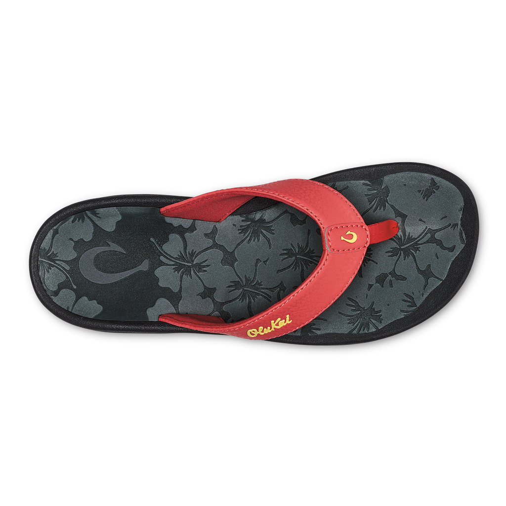 Ohana Women's Beach Sandals - Red Acacia / Script