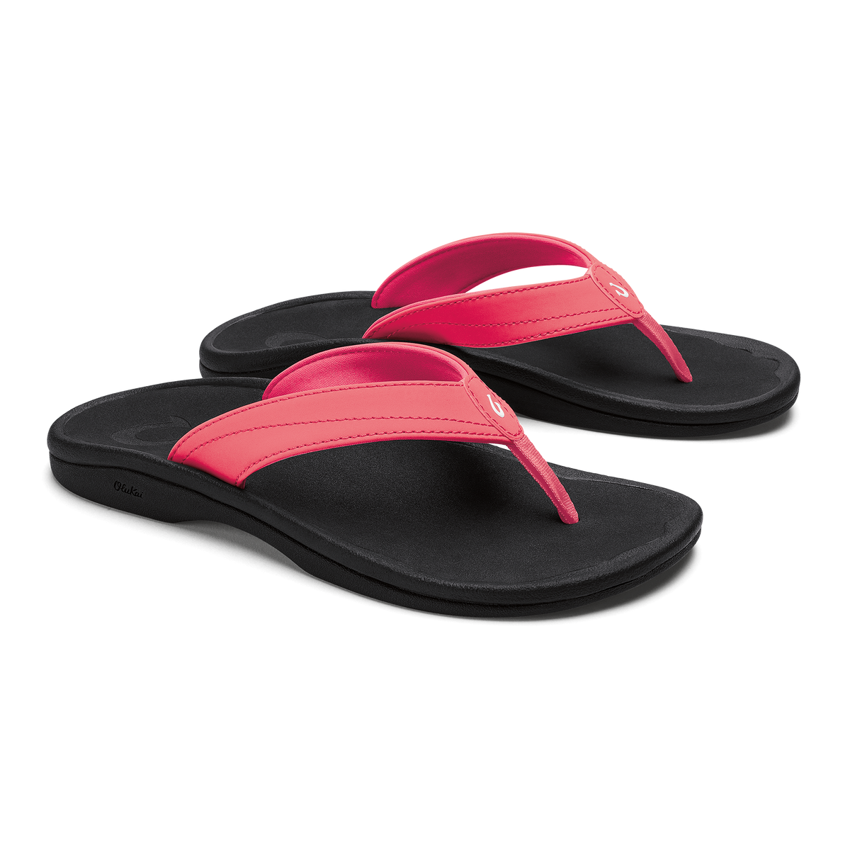 Ohana Women's Beach Sandals - Hot Pink / Black