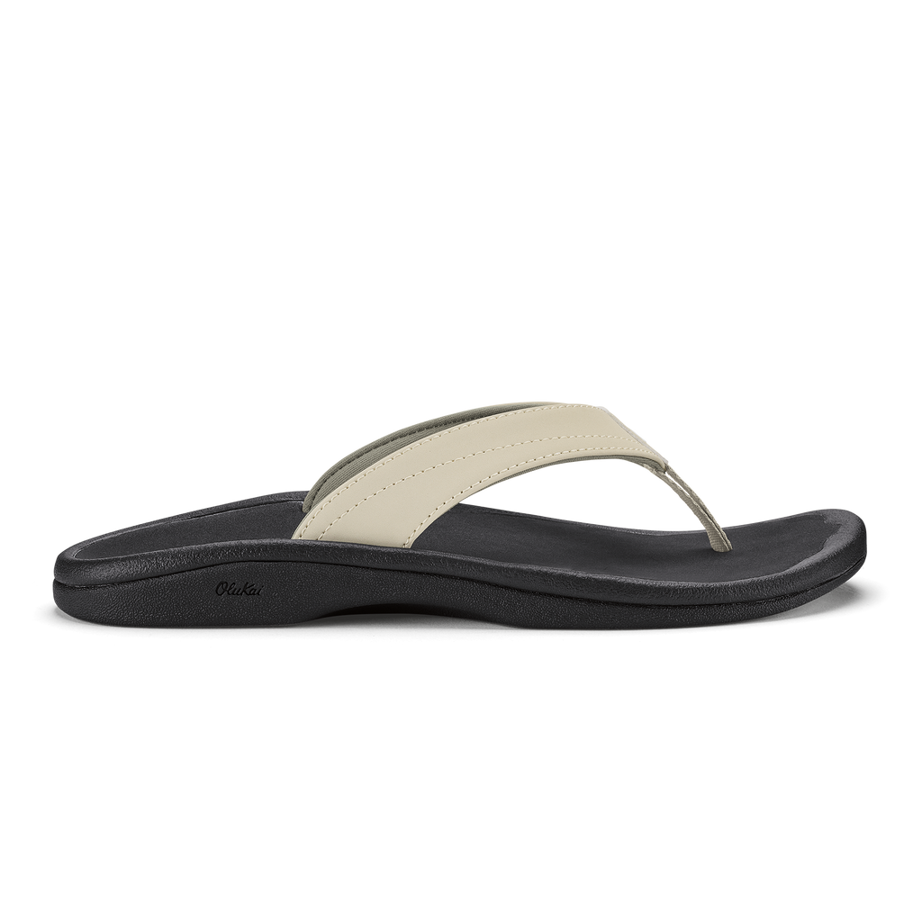 Ohana Women's Beach Sandals - Ecru / Black