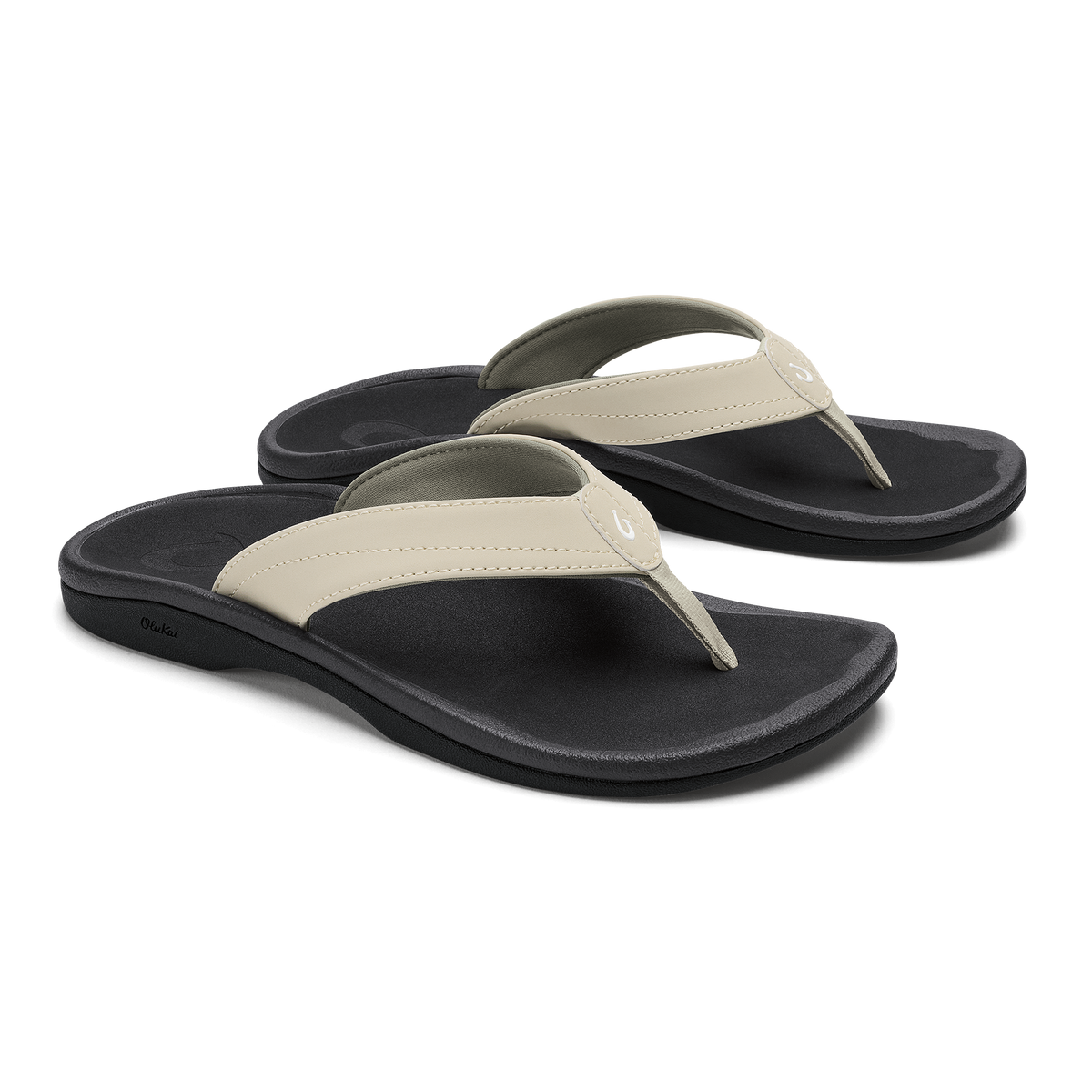 Ohana Women's Beach Sandals - Ecru / Black