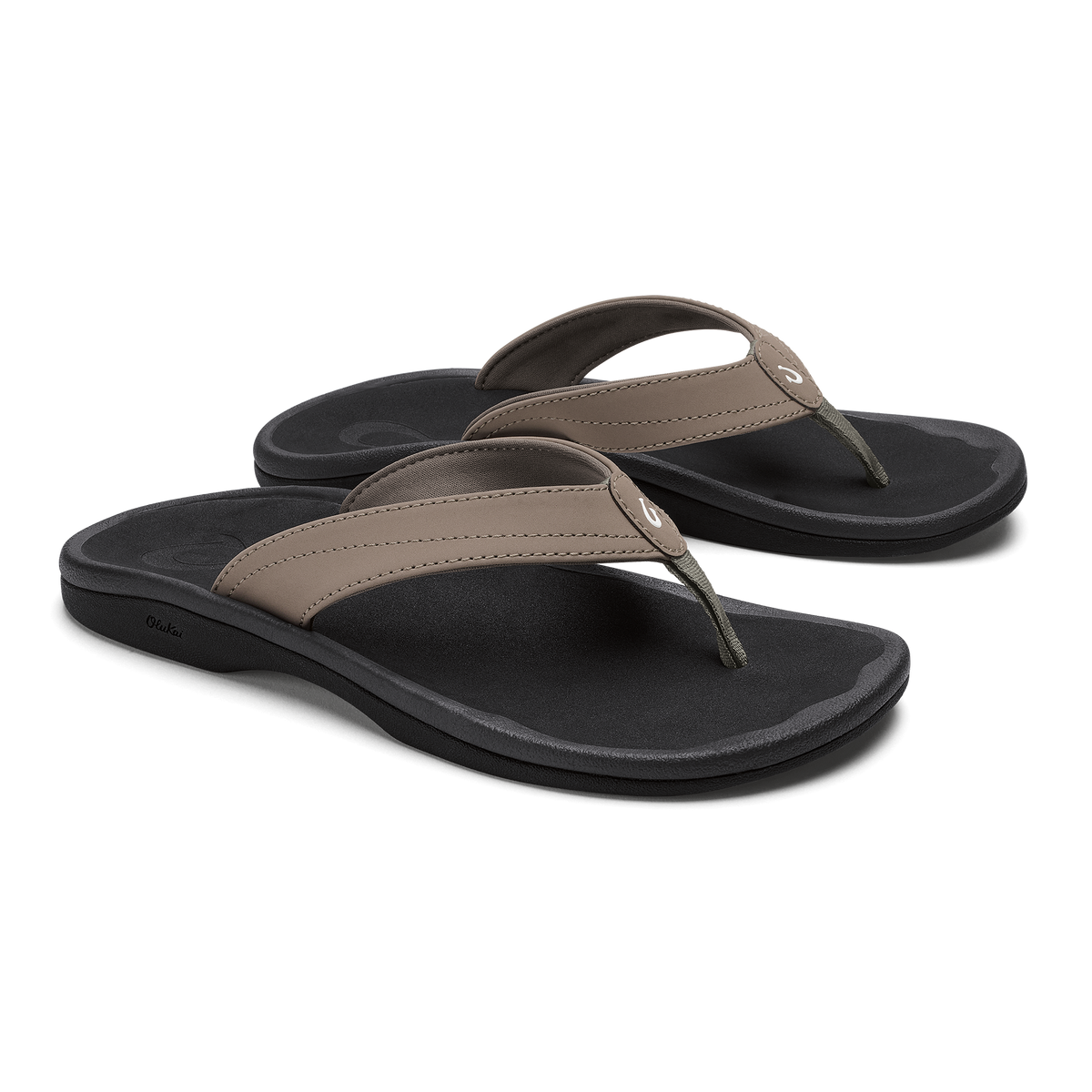 Ohana Women's Beach Sandals - Warm Taupe / Black