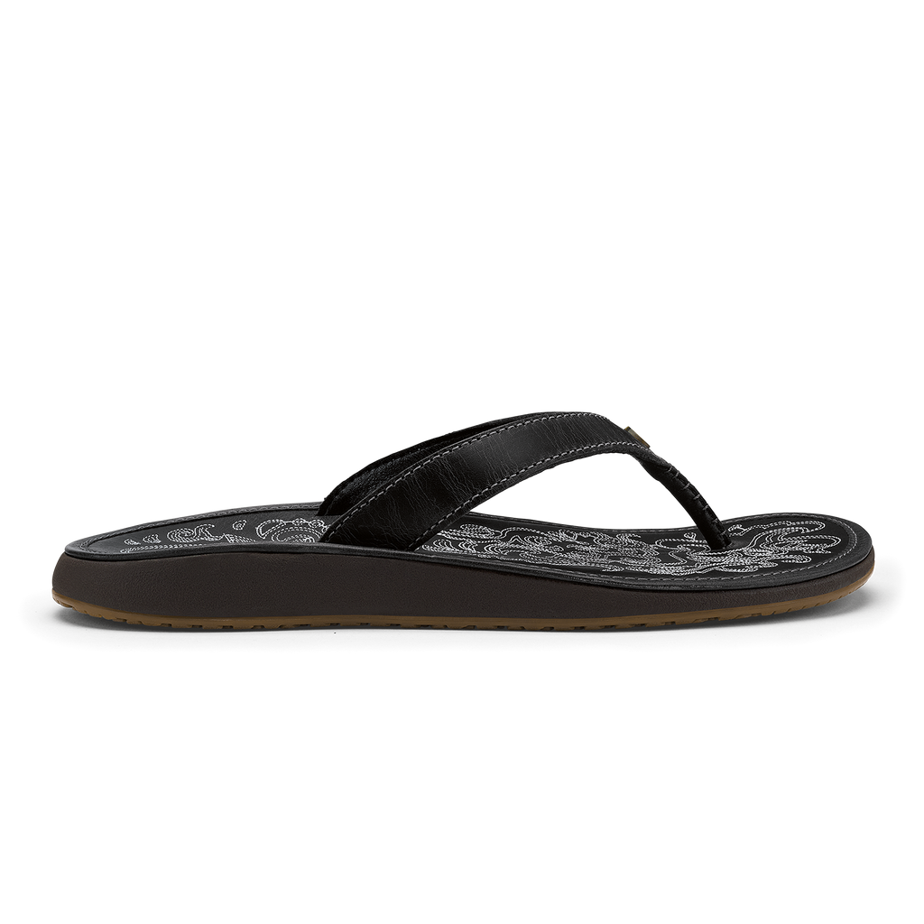 Paniolo Women's Beach Sandals - Onyx / Onyx