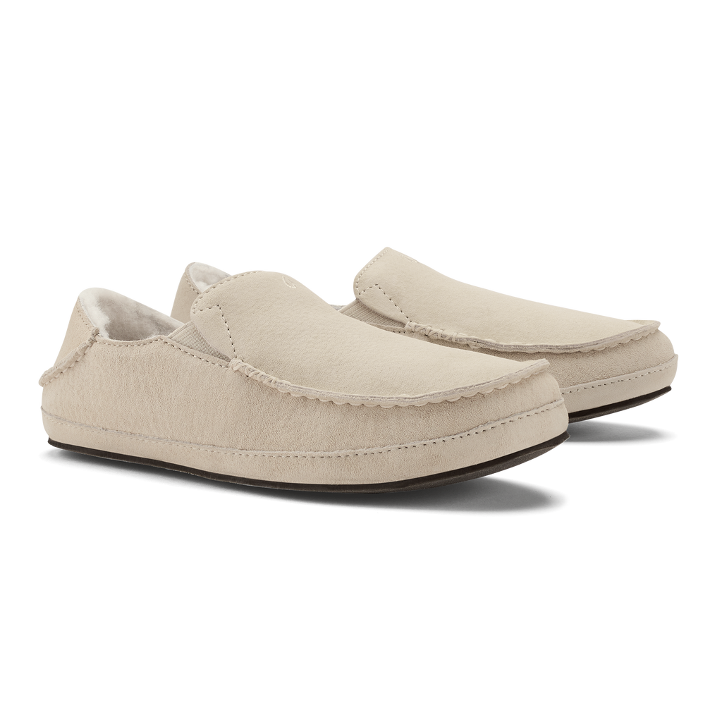Nohea Women's Soft Shearling Slippers - Bone