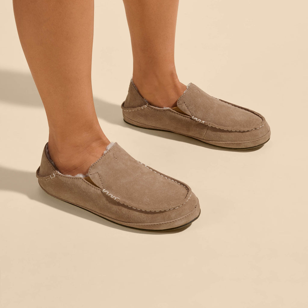 Nohea Women's Soft Shearling Slippers - Tan