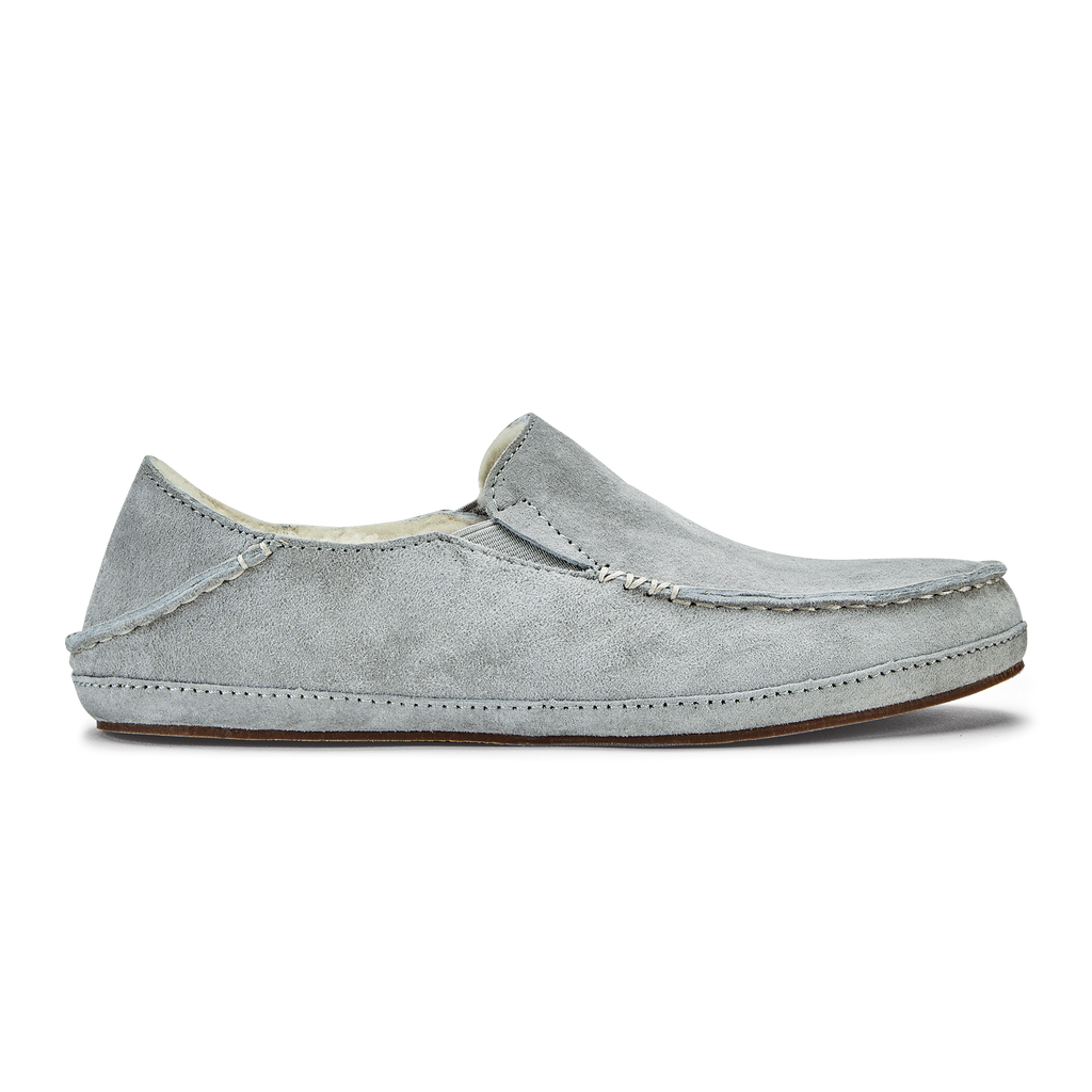 Nohea Women's Soft Shearling Slippers - Pale Grey