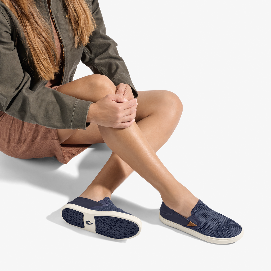 Pehuea Trench Blue Women's Breathable Slip-On Shoes - Trench Blue