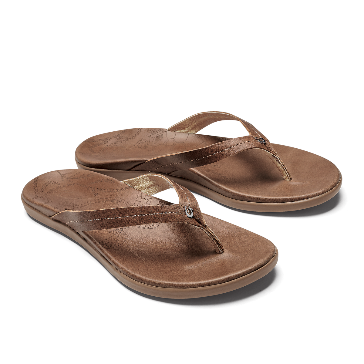 Honu Women's Leather Beach Sandals - Tan