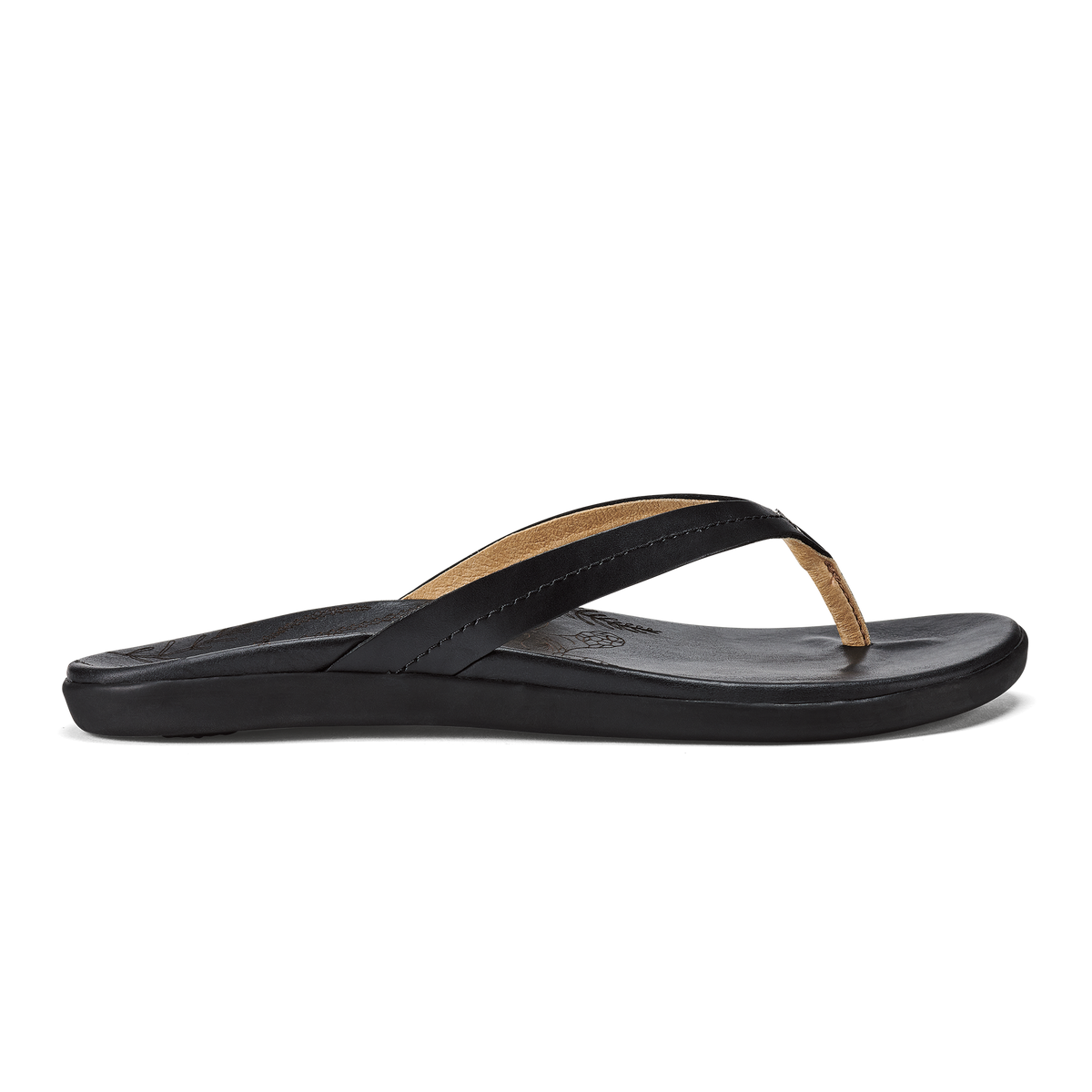 Honu Women's Leather Beach Sandals - Black