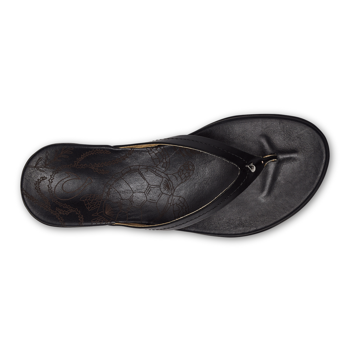 Honu Women's Leather Beach Sandals - Black