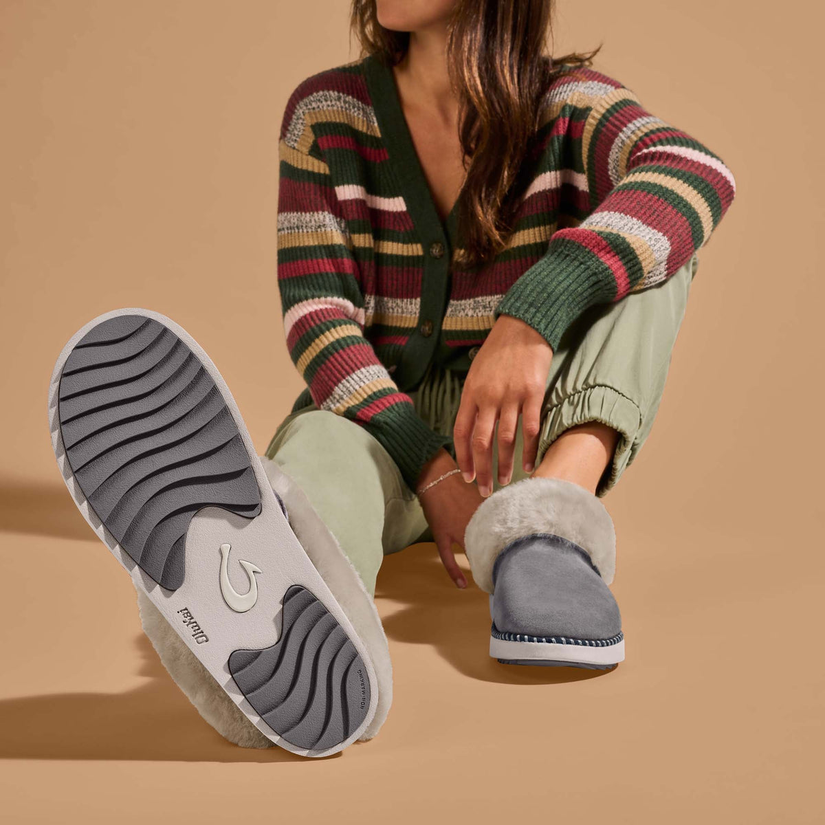 Kui Women's Indoor/Outdoor Slippers - Fog / Mist Grey
