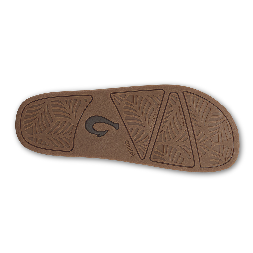 Kipea Olu Women's Leather Slide Sandals - Wheat Gold / Toffee