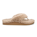 Kipea Heu Women's Fuzzy Slipper Sandals - Tan