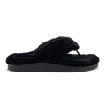 Kipea Heu Women's Fuzzy Slipper Sandals - Black